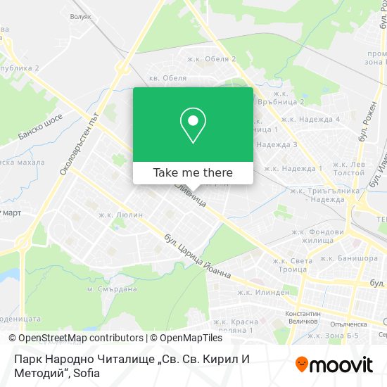 Карта Парк Народно Читалище „Св. Св. Кирил И Методий“