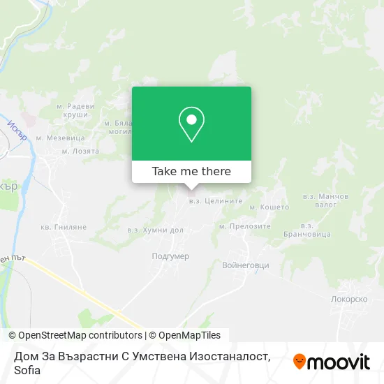 Карта Дом За Възрастни С Умствена Изостаналост
