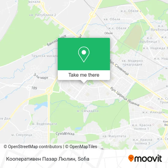 Карта Кооперативен Пазар Люлин