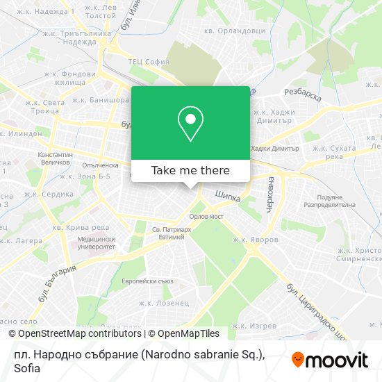 пл. Народно събрание (Narodno sabranie Sq.) map