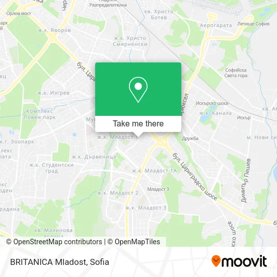 Карта BRITANICA Mladost