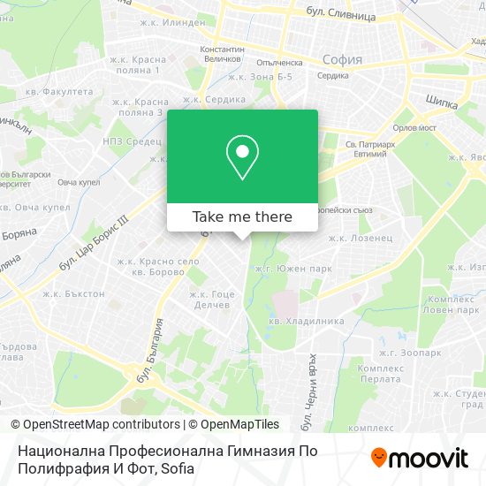 Национална Професионална Гимназия По Полифрафия И Фот map