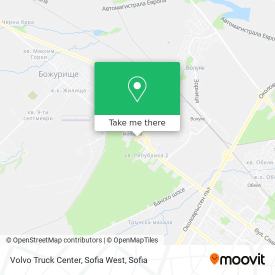 Карта Volvo Truck Center, Sofia West