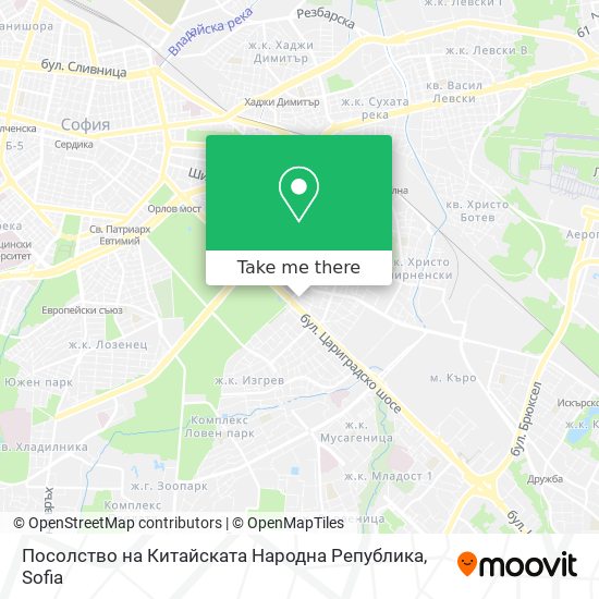 Посолство на Китайската Народна Република map