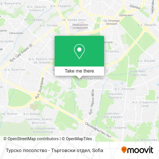 Карта Турско посолство - Търговски отдел