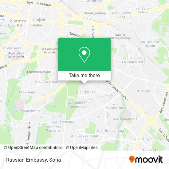Russian Embassy map