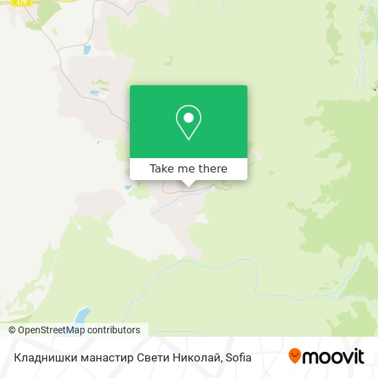 Карта Кладнишки манастир  Свети Николай