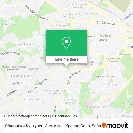 Карта Общински Културен Институт - Красно Село