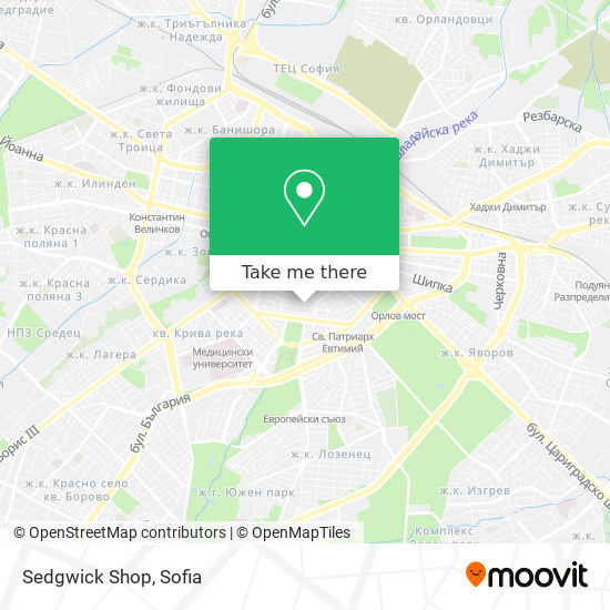 Sedgwick Shop map