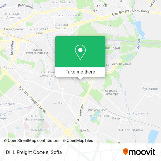Карта DHL Freight София