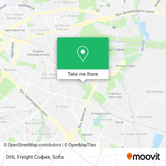 Карта DHL Freight София