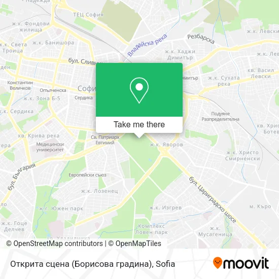 Карта Открита сцена (Борисова градина)