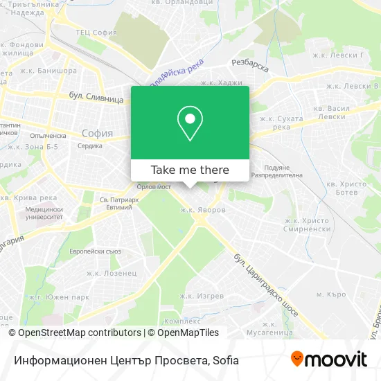 Информационен Център Просвета map