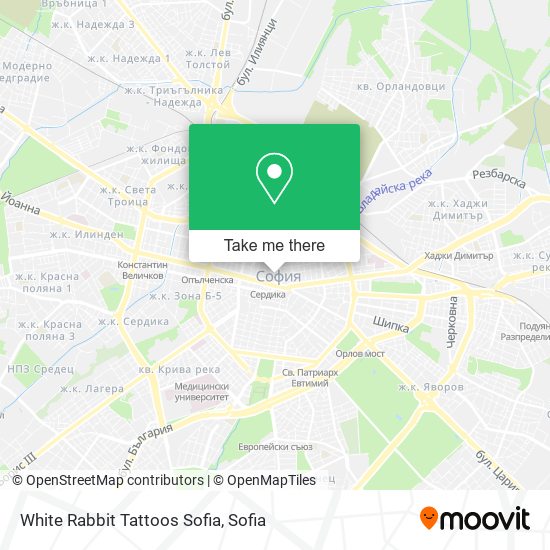 White Rabbit Tattoos Sofia map