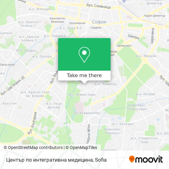 Център по интегративна медицина map