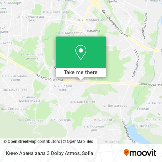 Кино Арена зала 3 Dolby Atmos map