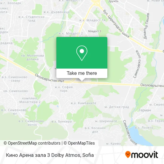 Карта Кино Арена зала 3 Dolby Atmos
