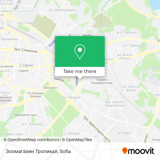 Карта Зоомагазин  Тропикал