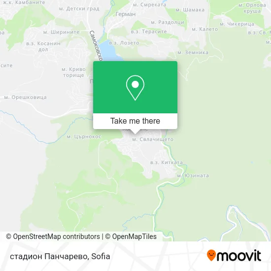 Карта стадион Панчарево
