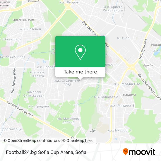 Football24.bg Sofia Cup Arena map