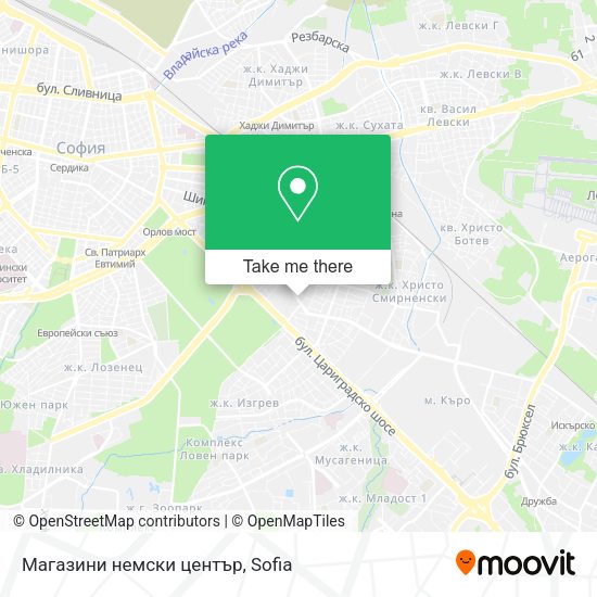 Карта Магазини немски център