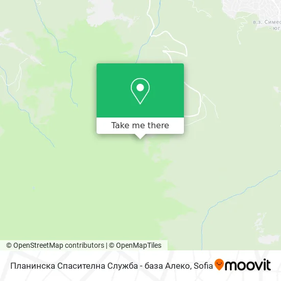 Планинска Спасителна Служба - база Алеко map