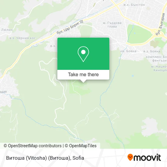 Карта Витоша (Vitosha) (Витоша)