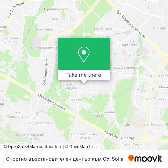 Спортно-възстановителен център към СУ map