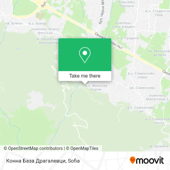 Карта Конна База  Драгалевци