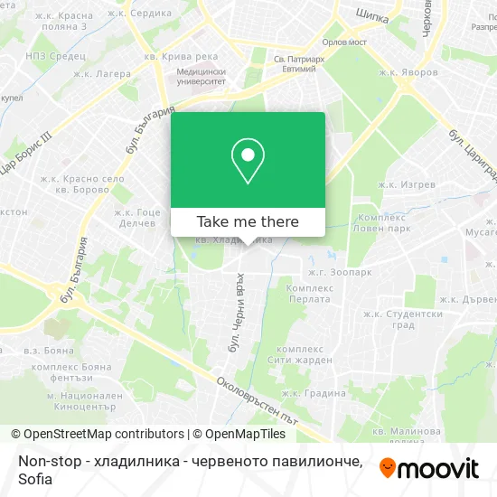 Карта Non-stop - хладилника - червеното павилионче