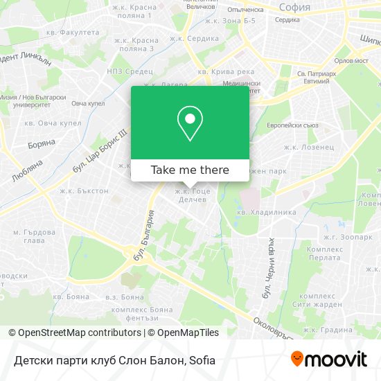 Детски парти клуб Слон Балон map