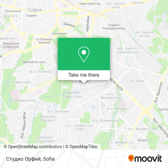 Карта Студио Орфей