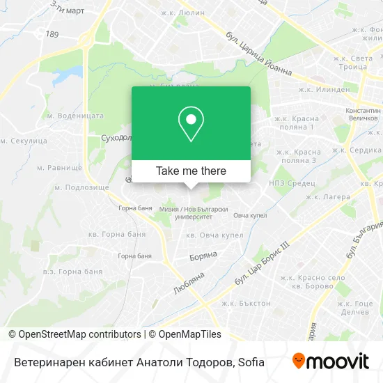 Карта Ветеринарен кабинет Анатоли Тодоров