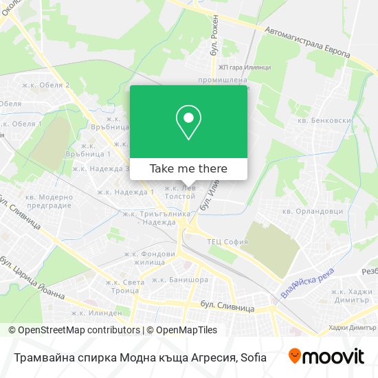 Трамвайна спирка Модна къща Агресия map