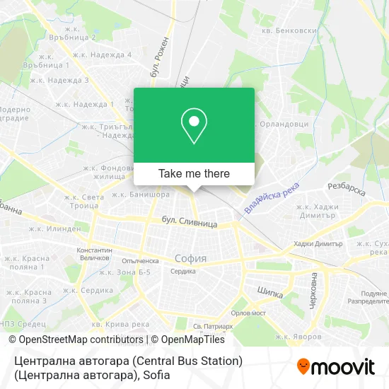 Карта Централна автогара (Central Bus Station) (Централна автогара)