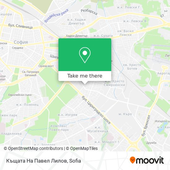 Къщата На Павел Лилов map