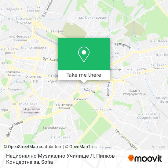 Национално Музикално Училище  Л. Пипков  - Концертна за map