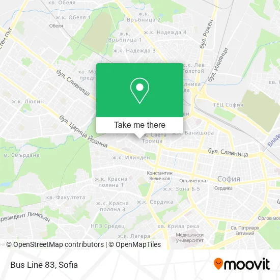 Карта Bus Line 83