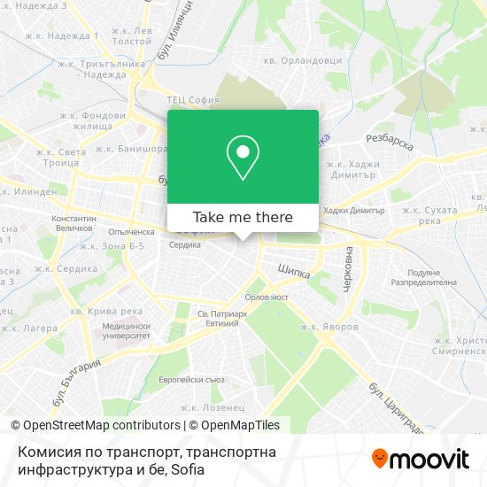 Карта Комисия по транспорт, транспортна инфраструктура и бе