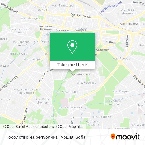 Посолство на република Турция map