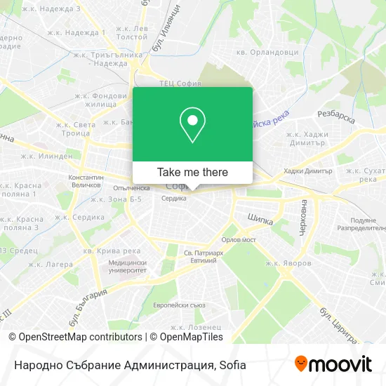 Карта Народно Събрание Администрация