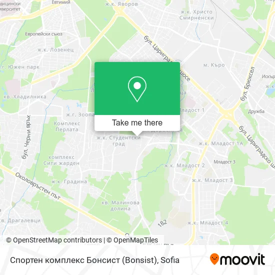 Карта Спортен комплекс Бонсист (Bonsist)