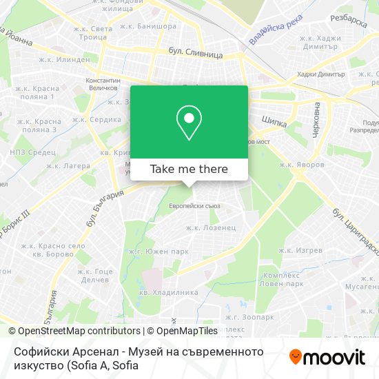 Карта Софийски Арсенал - Музей на съвременното изкуство