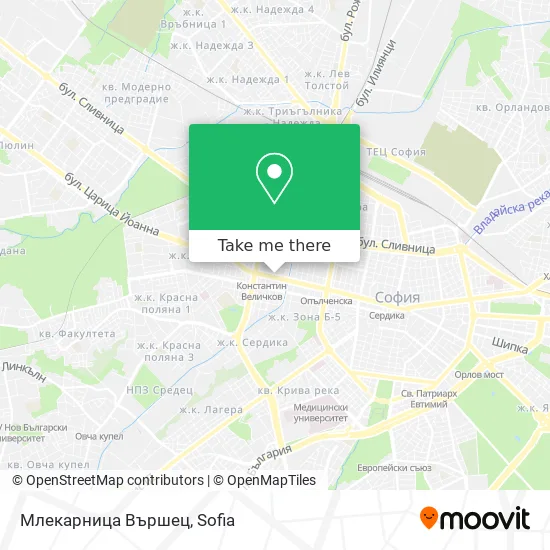 Млекарница Вършец map