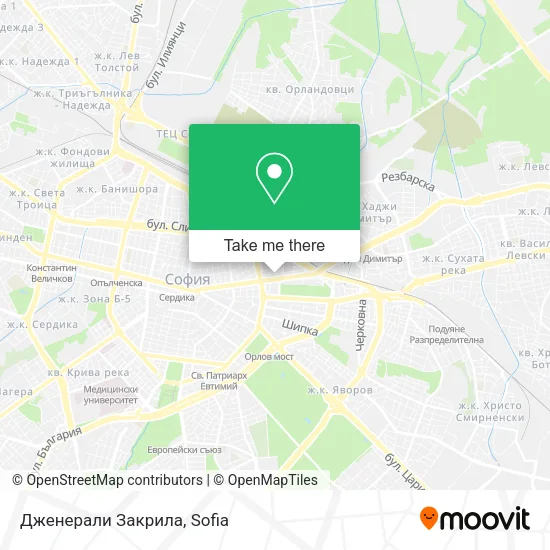 Карта Дженерали Закрила