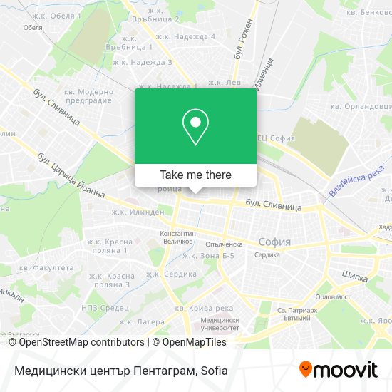 Карта Медицински център  Пентаграм