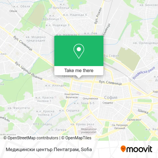 Карта Медицински център  Пентаграм