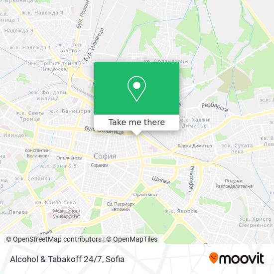 Alcohol & Tabakoff 24/7 map
