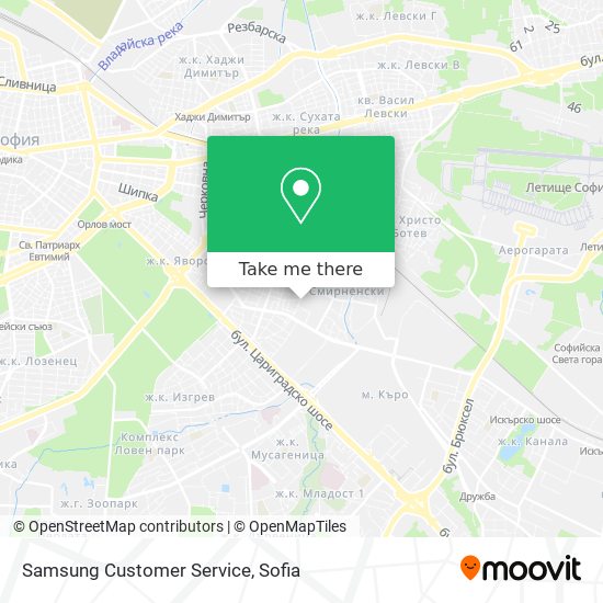 Samsung Customer Service map