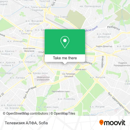 Карта Телевизия АЛФА